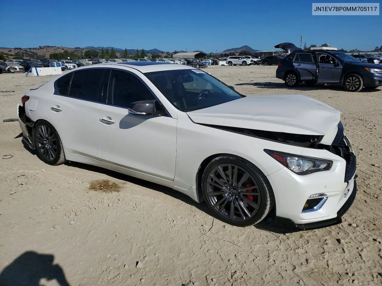 2021 Infiniti Q50 Luxe VIN: JN1EV7BP0MM705117 Lot: 60998676