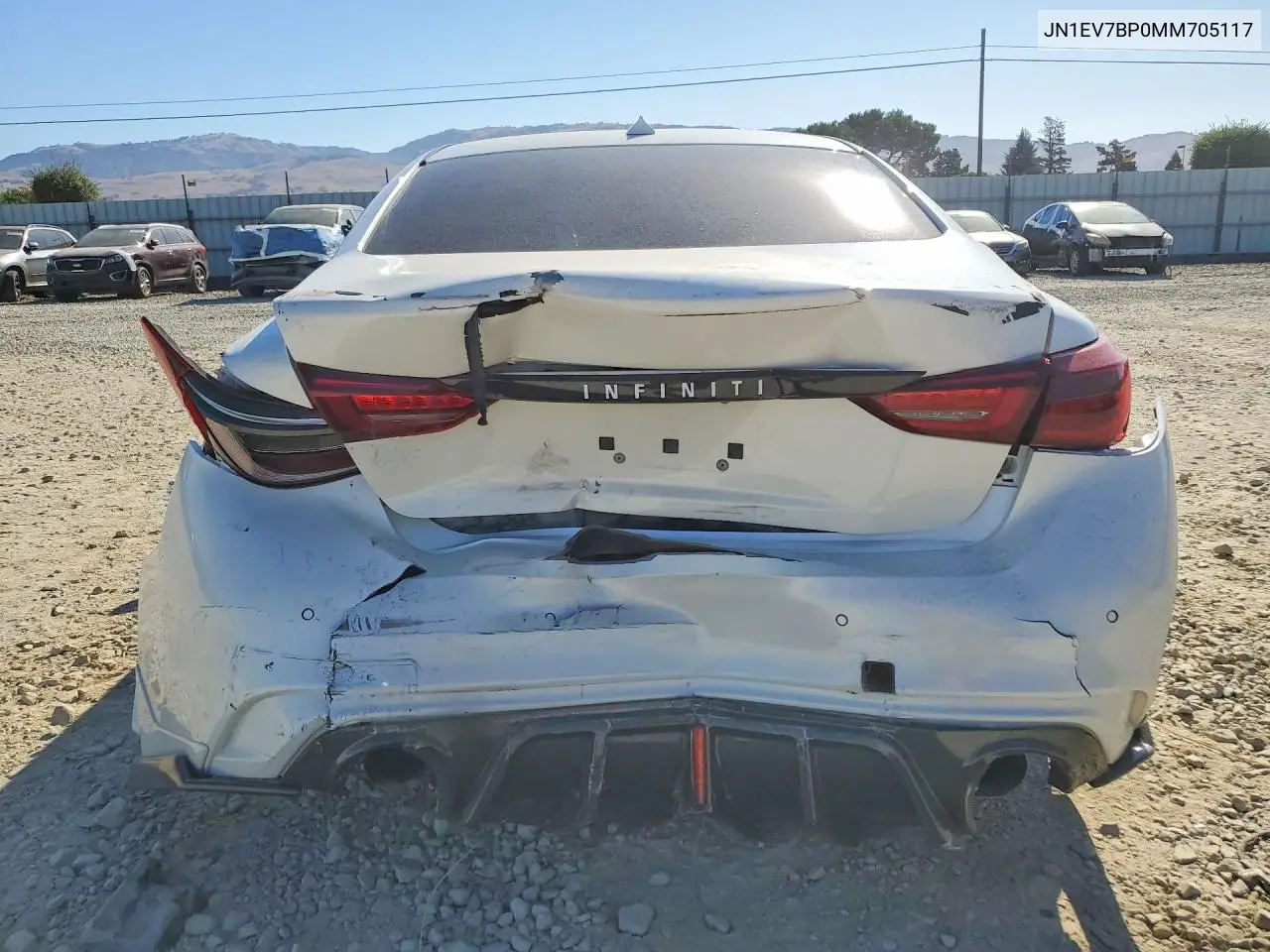 2021 Infiniti Q50 Luxe VIN: JN1EV7BP0MM705117 Lot: 60998676