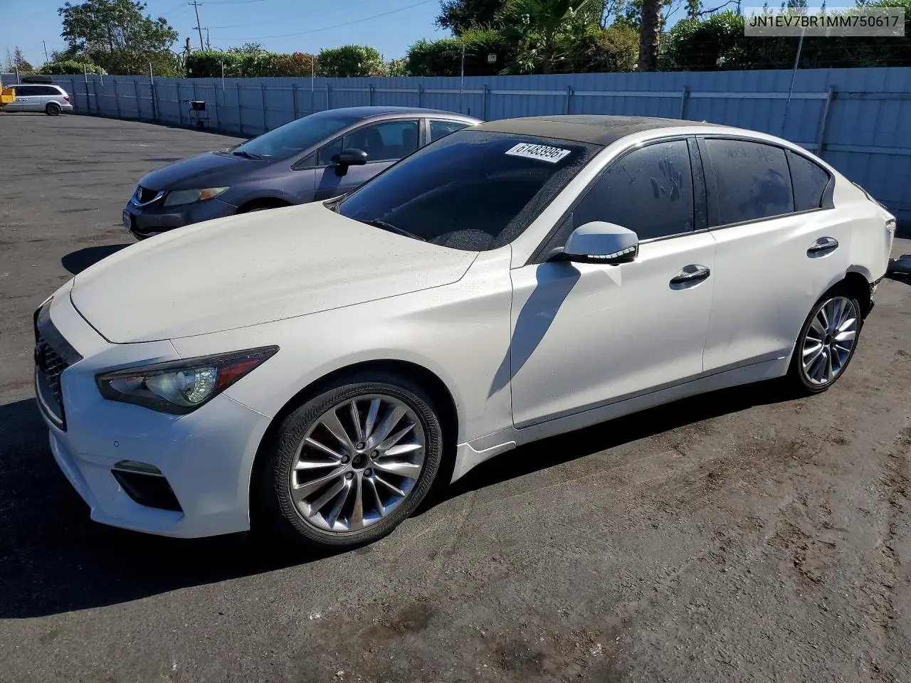 2021 Infiniti Q50 Luxe VIN: JN1EV7BR1MM750617 Lot: 61483996
