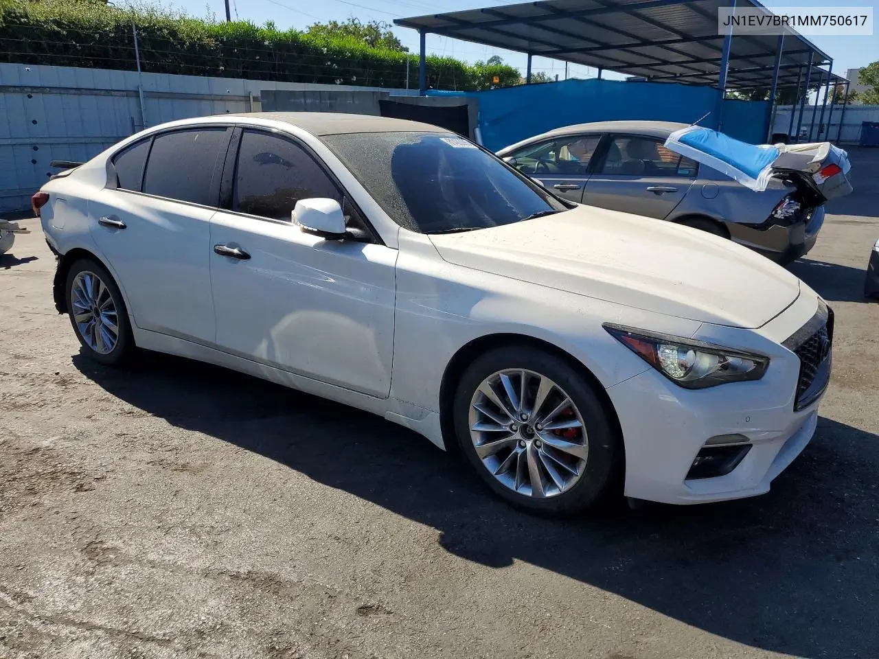 2021 Infiniti Q50 Luxe VIN: JN1EV7BR1MM750617 Lot: 61483996