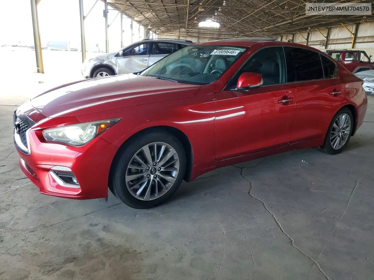 2021 Infiniti Q50 Luxe VIN: JN1EV7BP4MM704570 Lot: 61809646