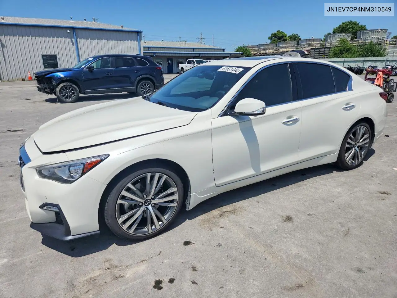 2022 Infiniti Q50 Sensory VIN: JN1EV7CP4NM310549 Lot: 61631446