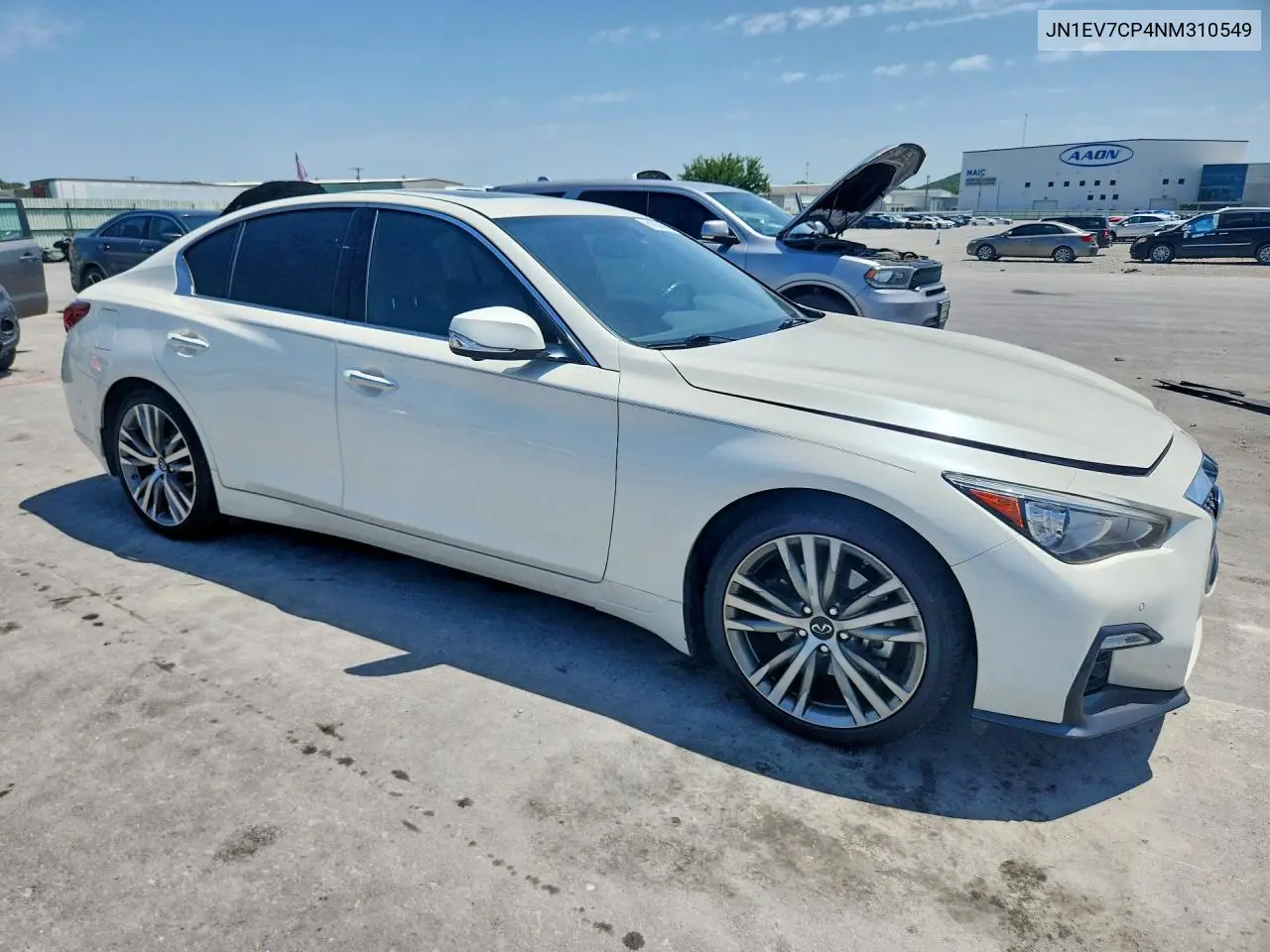 2022 Infiniti Q50 Sensory VIN: JN1EV7CP4NM310549 Lot: 61631446