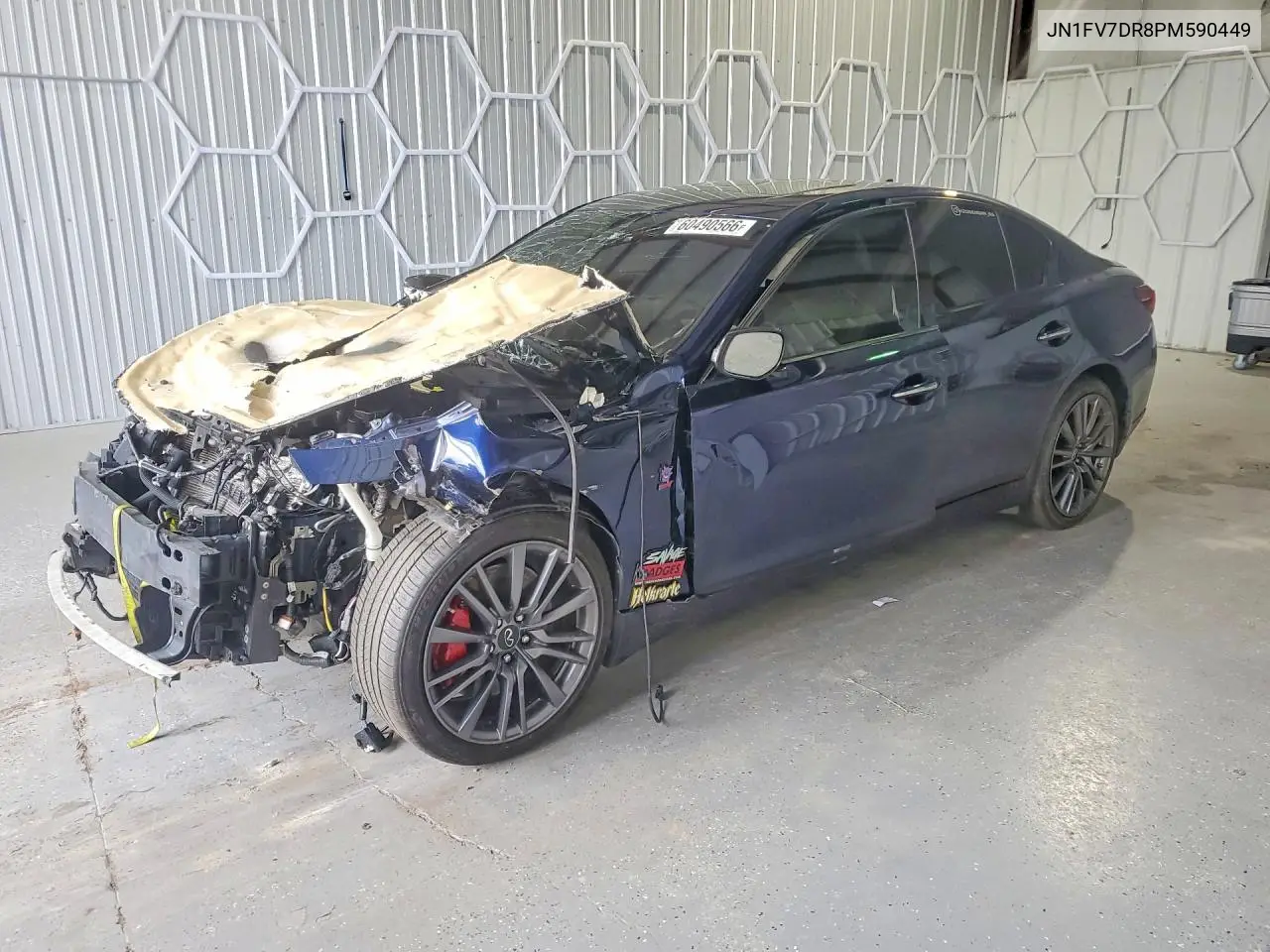 2023 Infiniti Q50 Red Sport 400 VIN: JN1FV7DR8PM590449 Lot: 60490566