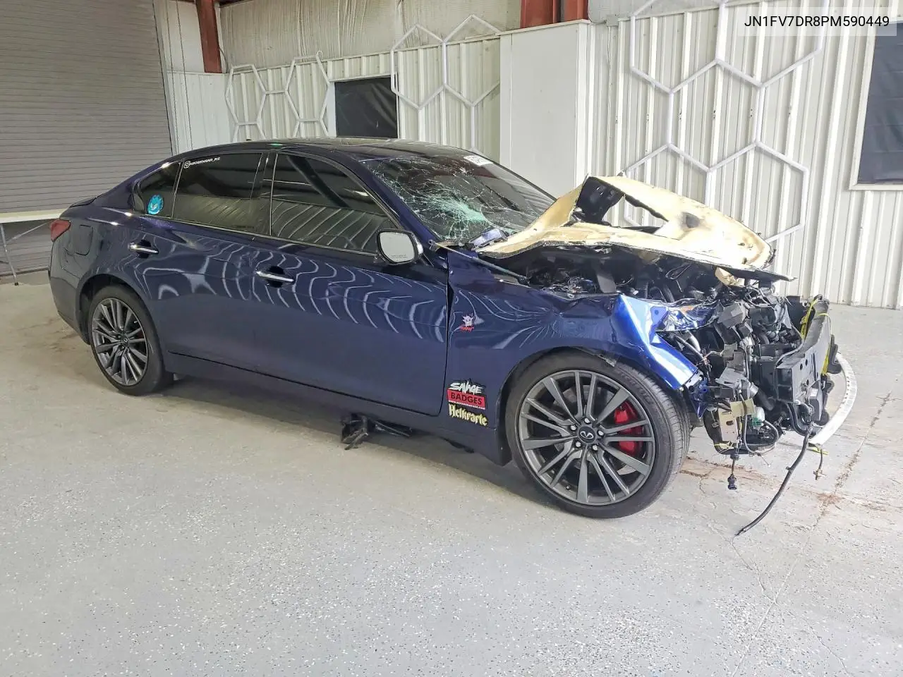 2023 Infiniti Q50 Red Sport 400 VIN: JN1FV7DR8PM590449 Lot: 60490566