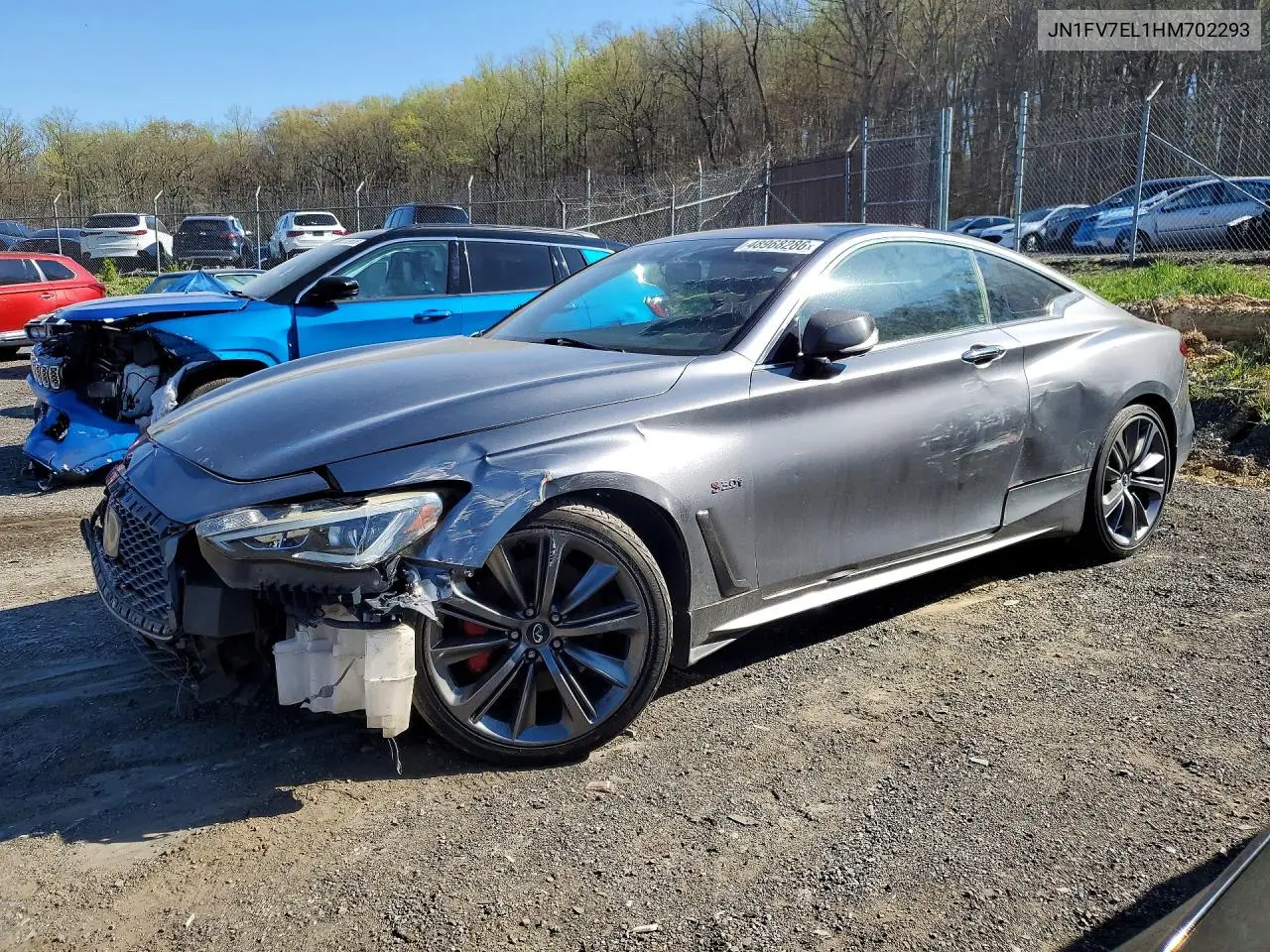 2017 Infiniti Q60 Red Sport 400 VIN: JN1FV7EL1HM702293 Lot: 48968286