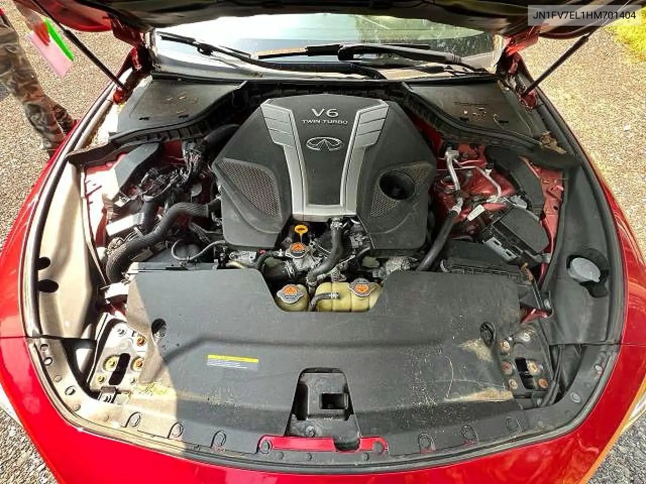 2017 Infiniti Q60 Red Sport 400 VIN: JN1FV7EL1HM701404 Lot: 53411306