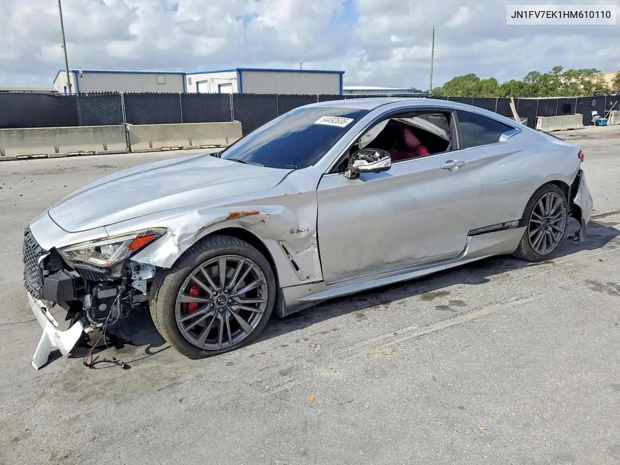 2017 Infiniti Q60 Red Sport 400 VIN: JN1FV7EK1HM610110 Lot: 54492636