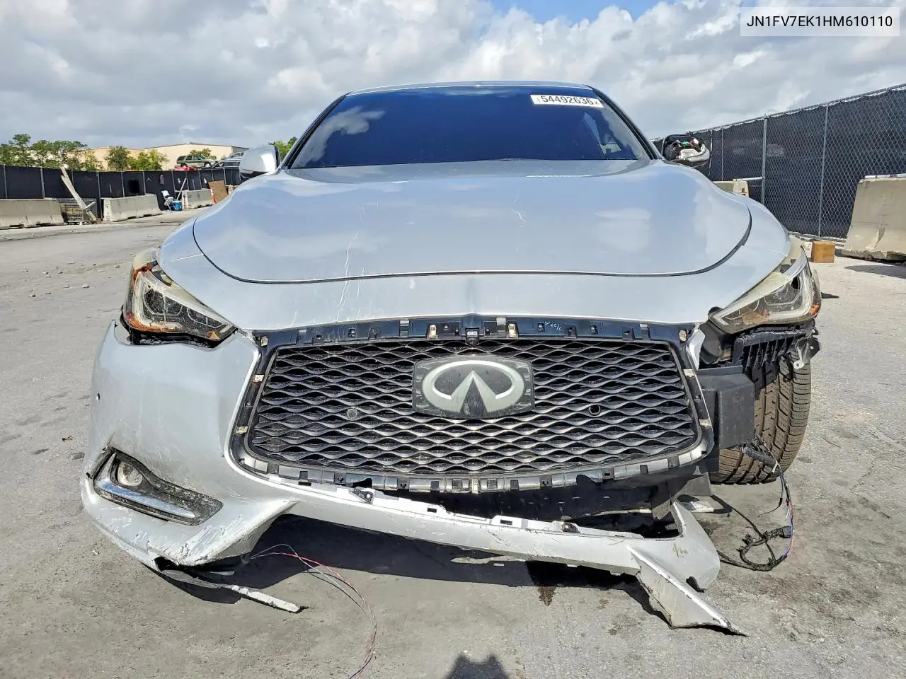 2017 Infiniti Q60 Red Sport 400 VIN: JN1FV7EK1HM610110 Lot: 54492636