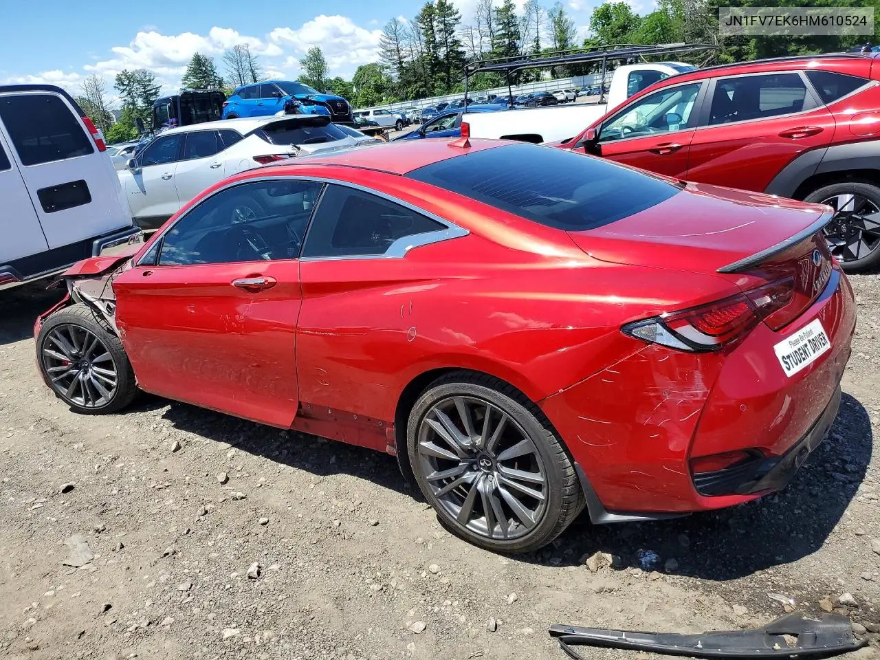 2017 Infiniti Q60 Red Sport 400 VIN: JN1FV7EK6HM610524 Lot: 54769406