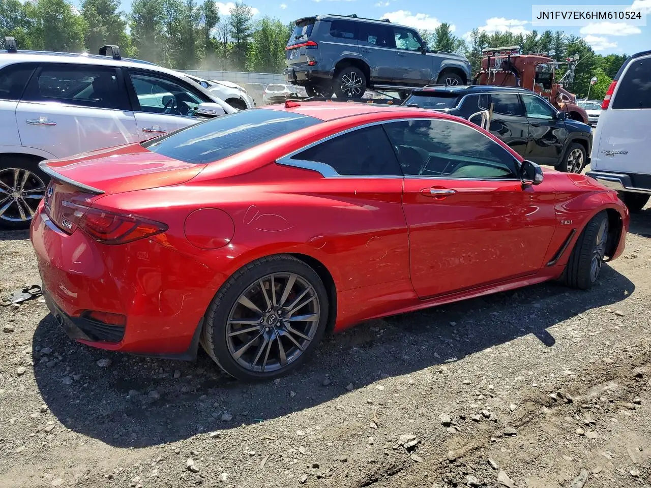 2017 Infiniti Q60 Red Sport 400 VIN: JN1FV7EK6HM610524 Lot: 54769406