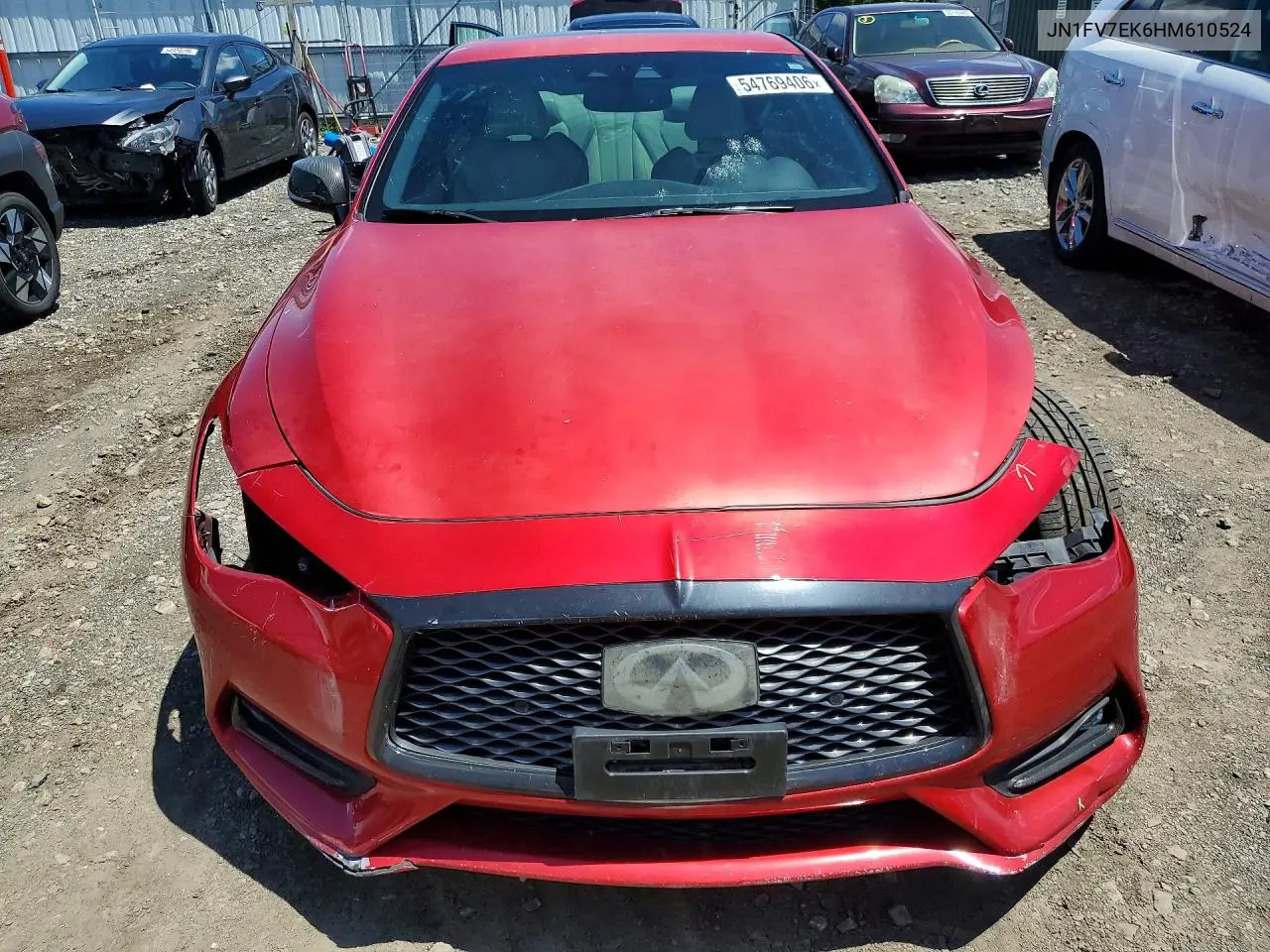 2017 Infiniti Q60 Red Sport 400 VIN: JN1FV7EK6HM610524 Lot: 54769406