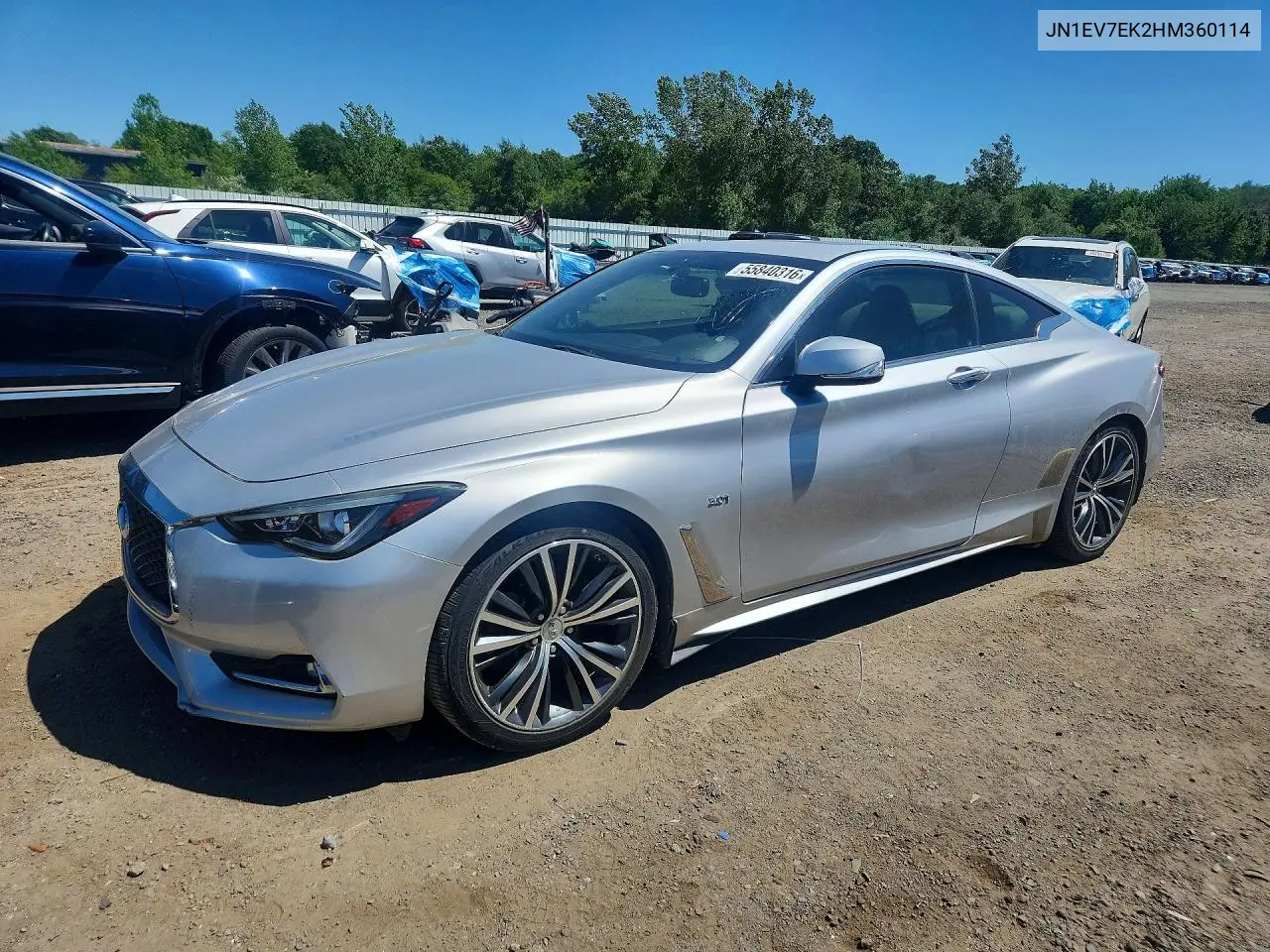 2017 Infiniti Q60 3.0T Premium VIN: JN1EV7EK2HM360114 Lot: 55840316