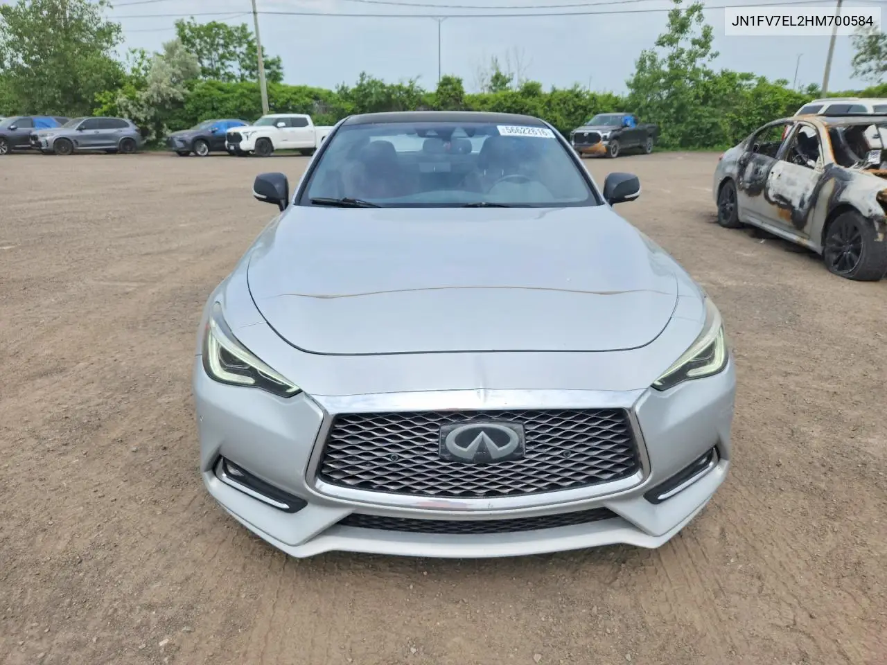 2017 Infiniti Q60 Red Sport 400 VIN: JN1FV7EL2HM700584 Lot: 56622616