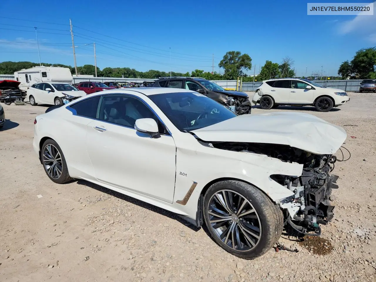 2017 Infiniti Q60 3.0T Premium VIN: JN1EV7EL8HM550220 Lot: 57836026