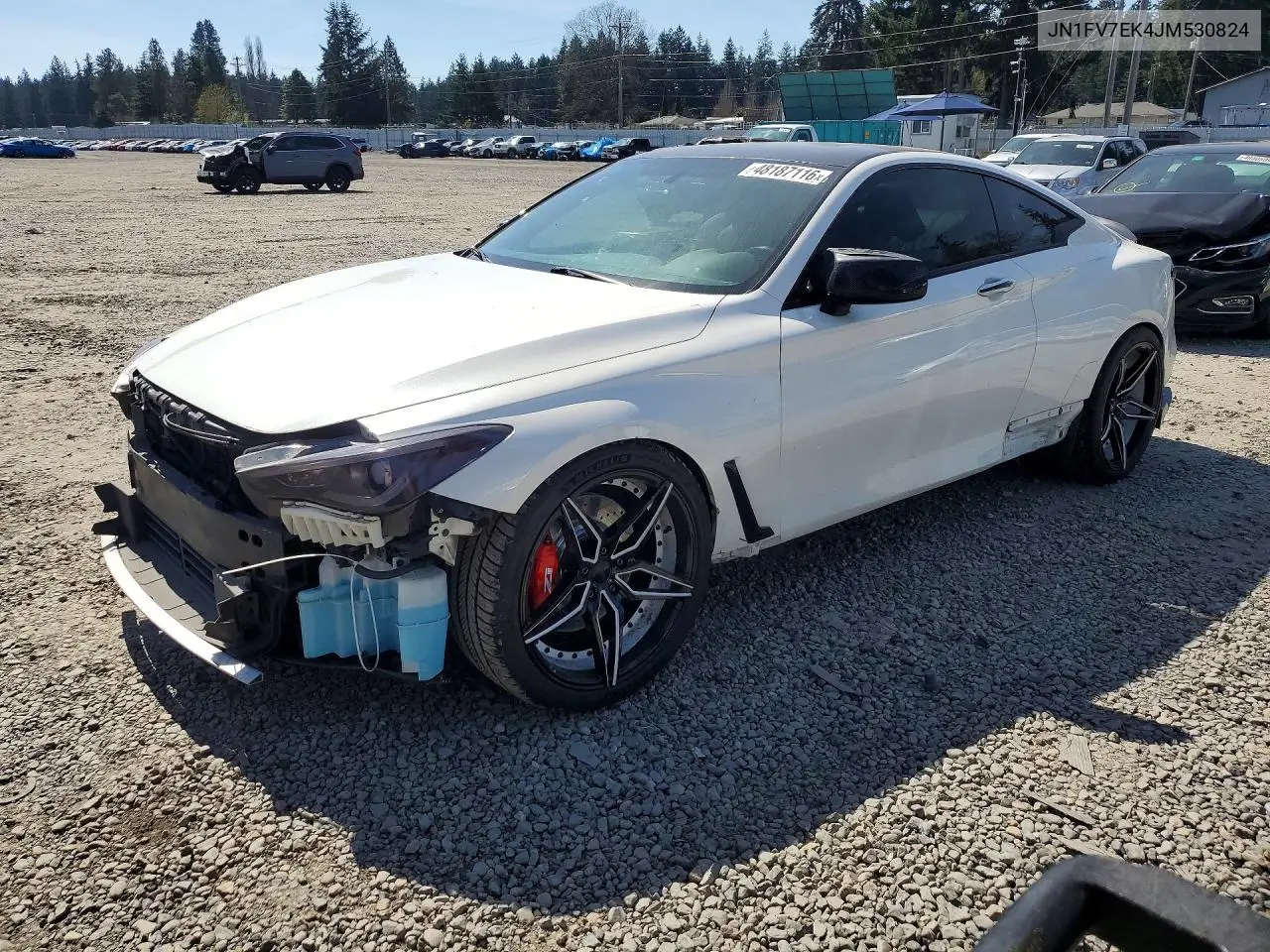 2018 Infiniti Q60 Red Sport 400 VIN: JN1FV7EK4JM530824 Lot: 48187116