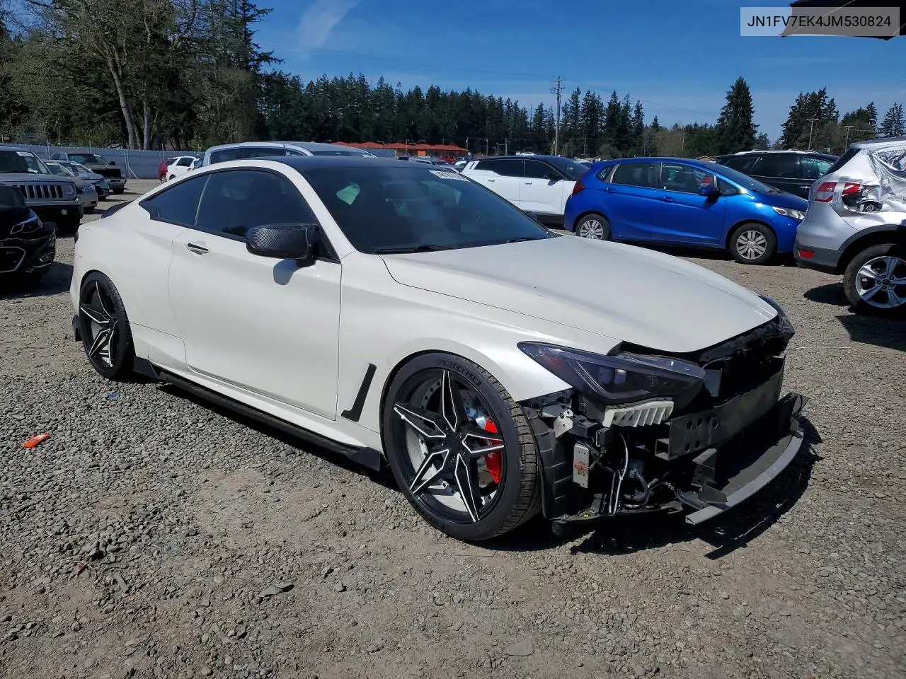 2018 Infiniti Q60 Red Sport 400 VIN: JN1FV7EK4JM530824 Lot: 48187116