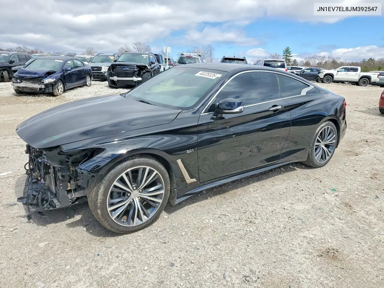 2018 Infiniti Q60 3.0T Luxe VIN: JN1EV7EL8JM392547 Lot: 48328326