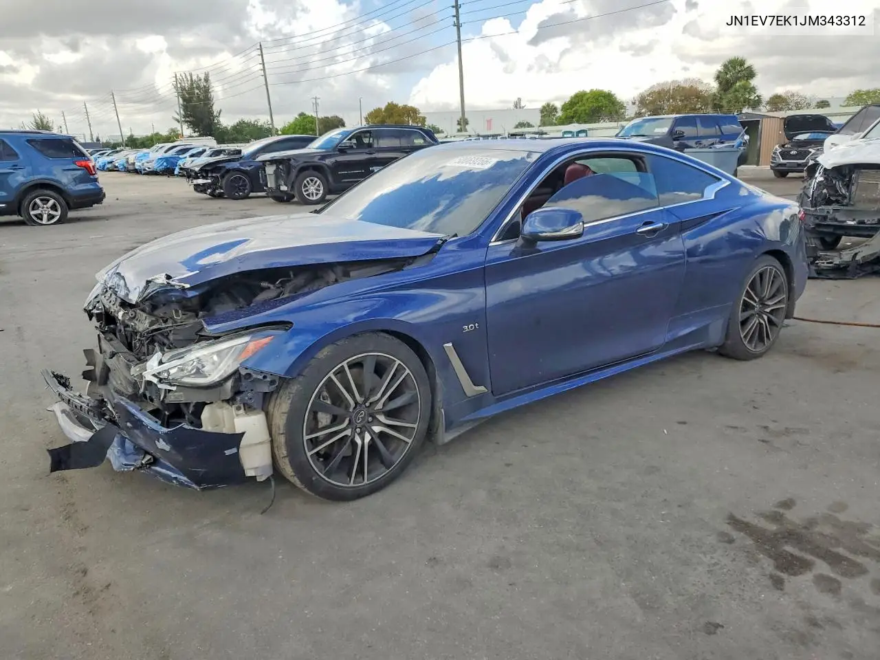2018 Infiniti Q60 3.0T Sport VIN: JN1EV7EK1JM343312 Lot: 50069266