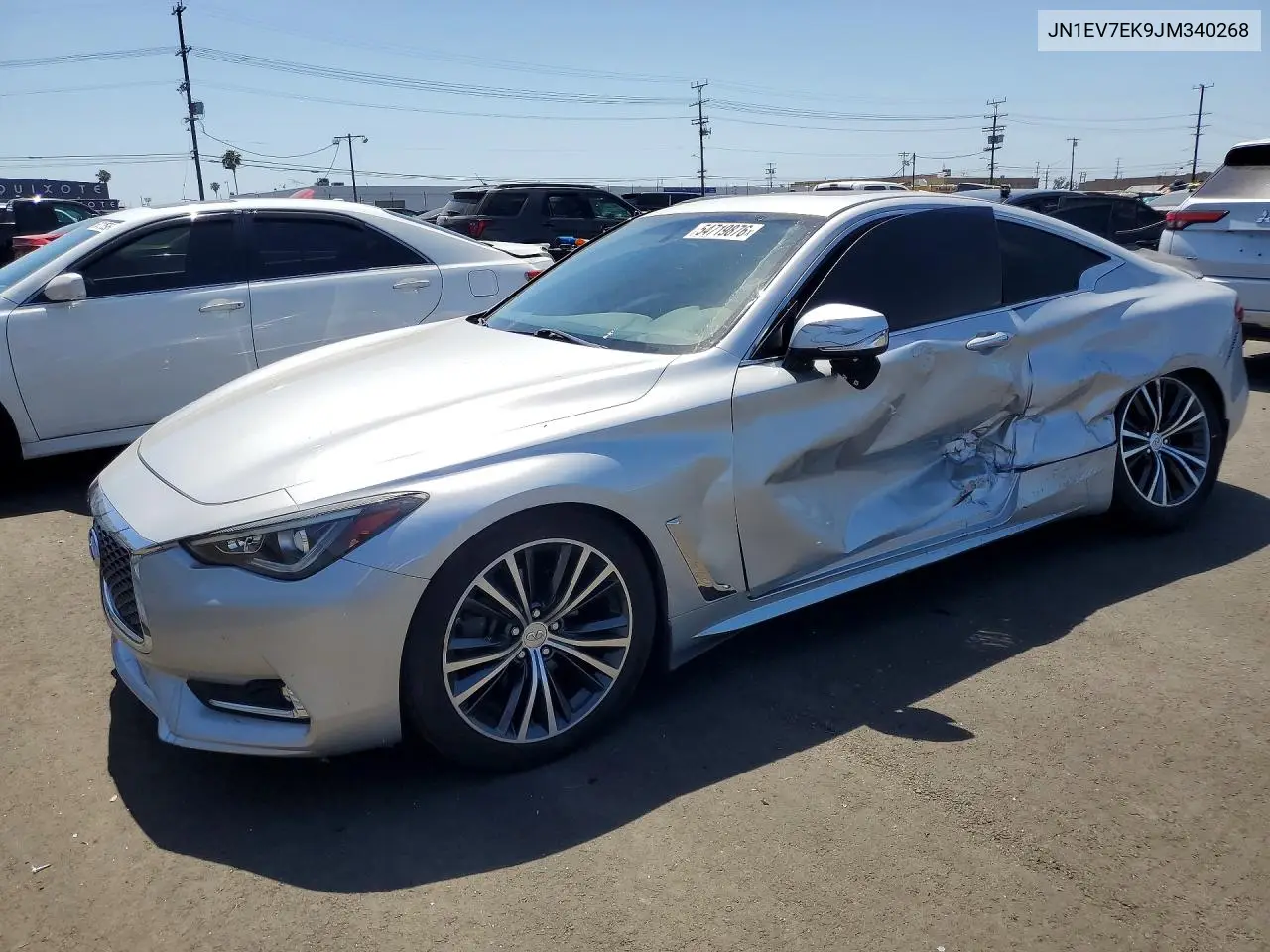 2018 Infiniti Q60 3.0T Luxe VIN: JN1EV7EK9JM340268 Lot: 54719876