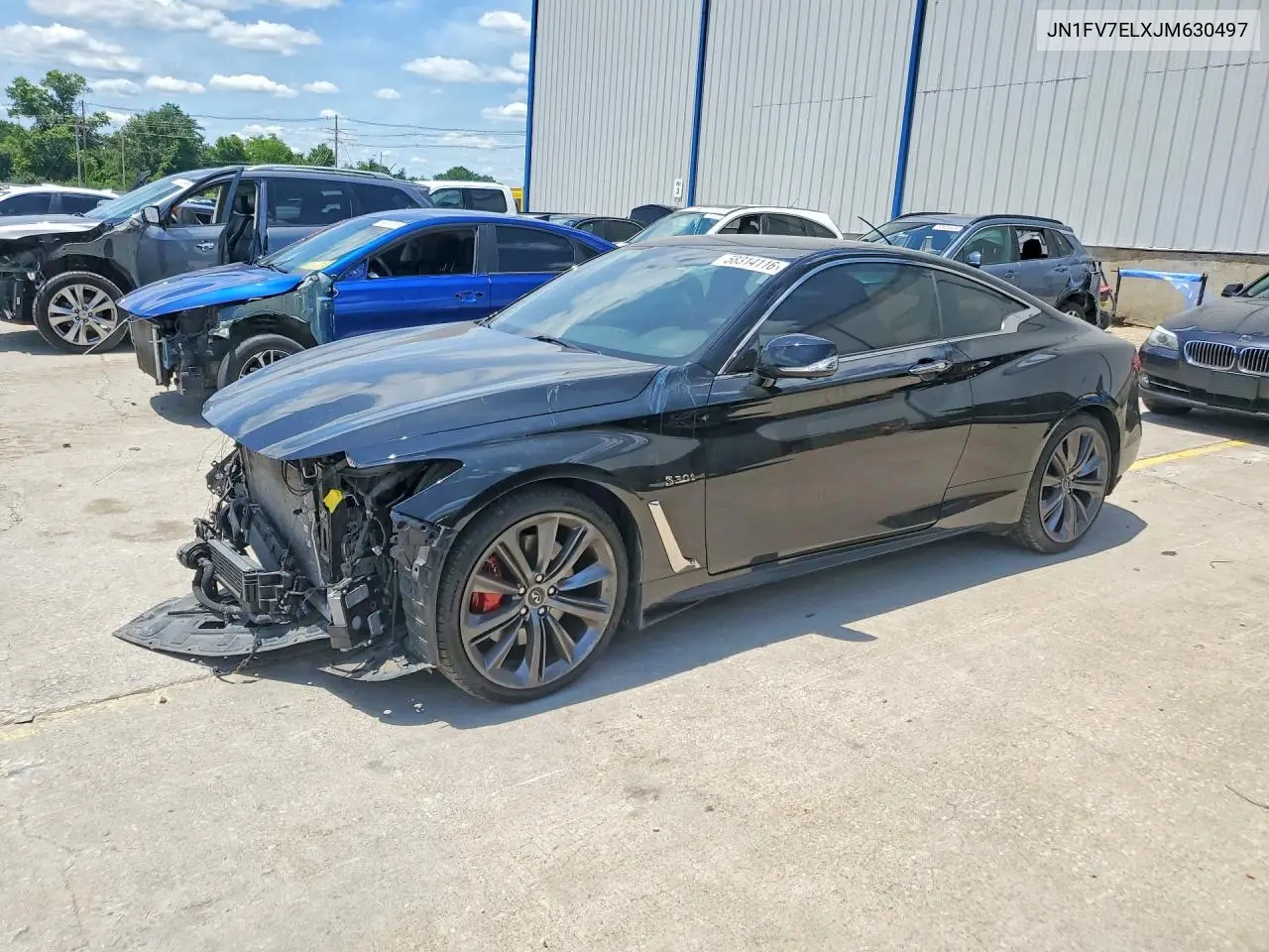 2018 Infiniti Q60 Red Sport 400 VIN: JN1FV7ELXJM630497 Lot: 58314116