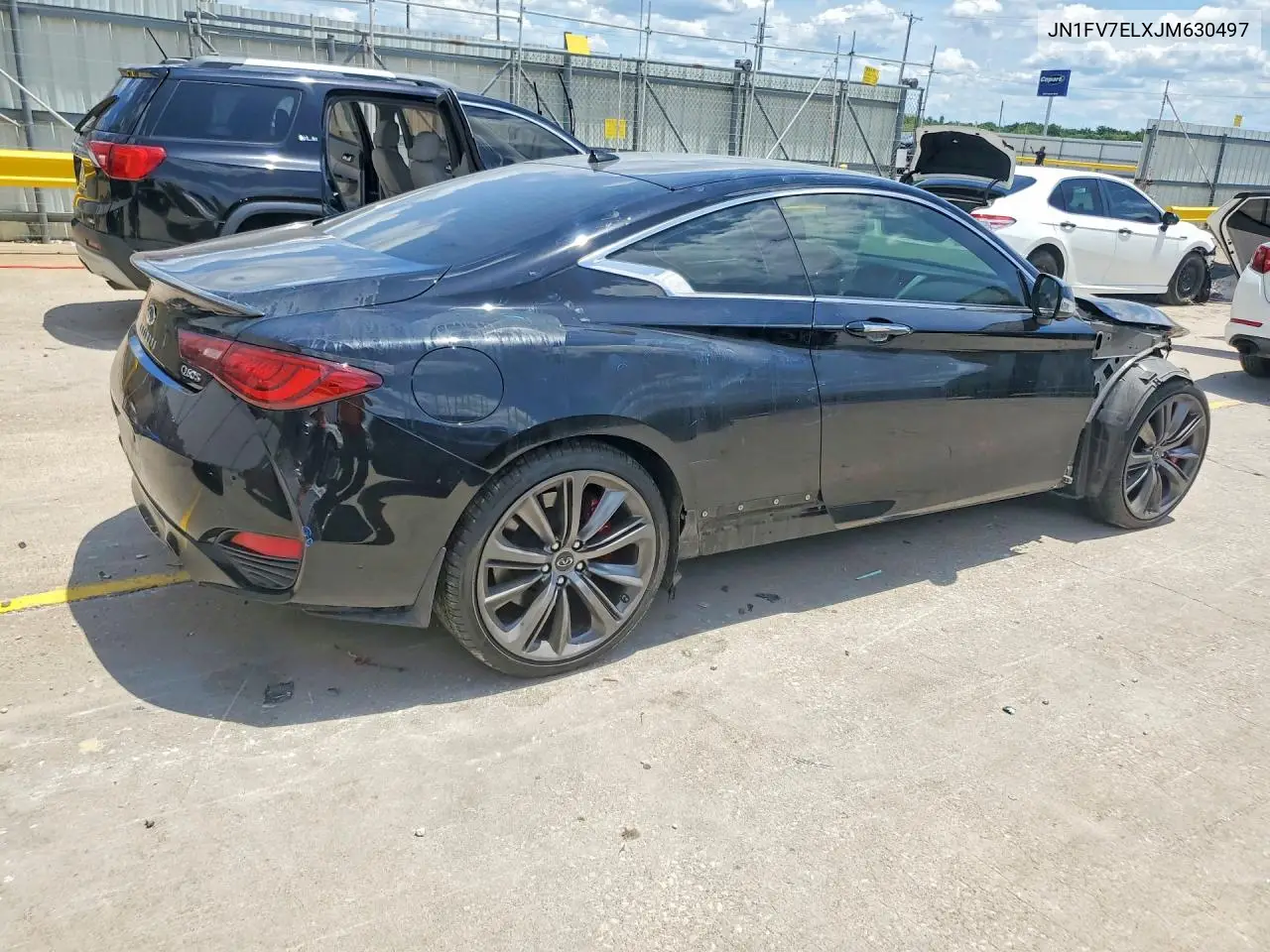 2018 Infiniti Q60 Red Sport 400 VIN: JN1FV7ELXJM630497 Lot: 58314116