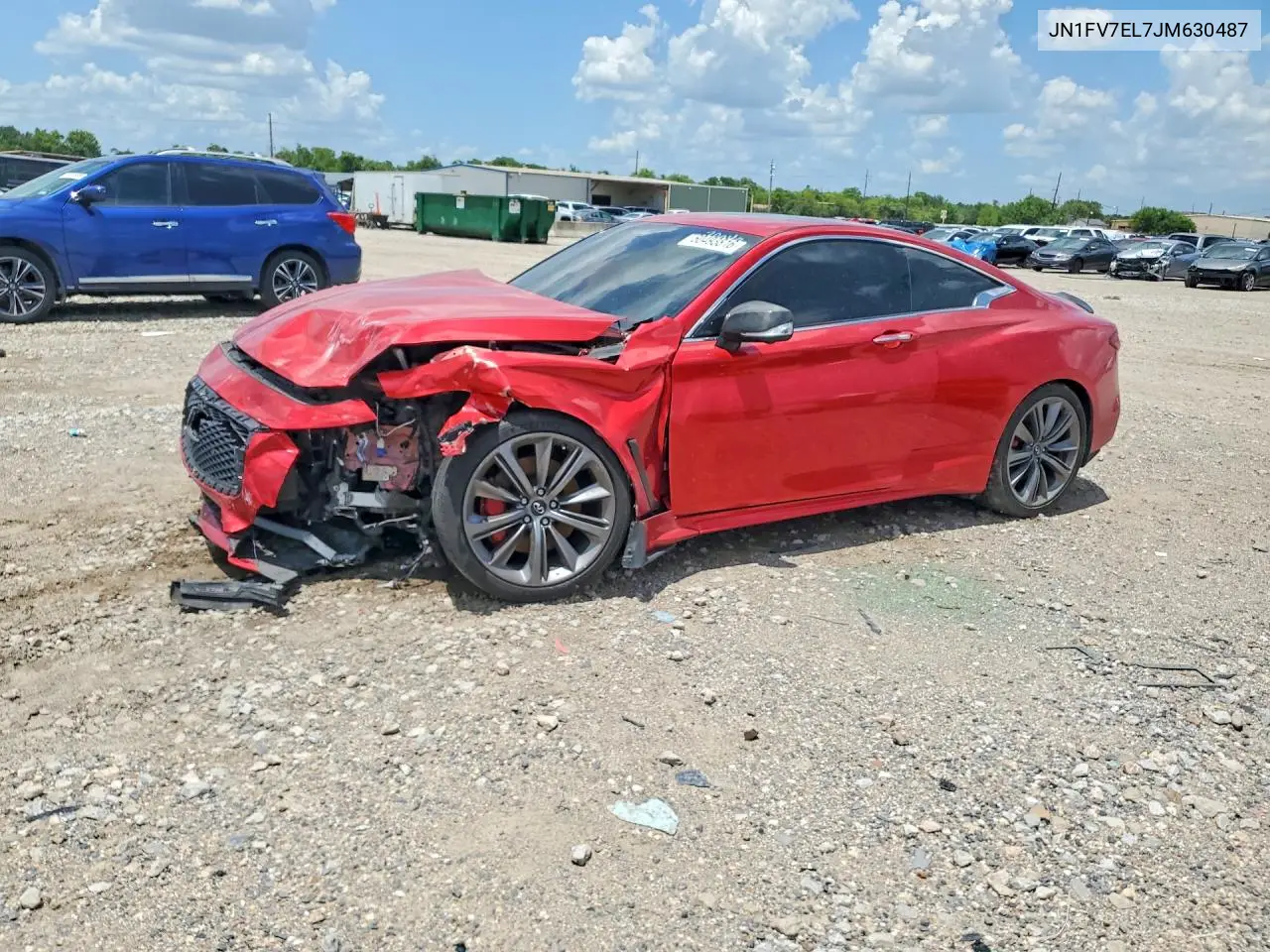 2018 Infiniti Q60 Red Sport 400 VIN: JN1FV7EL7JM630487 Lot: 60493816
