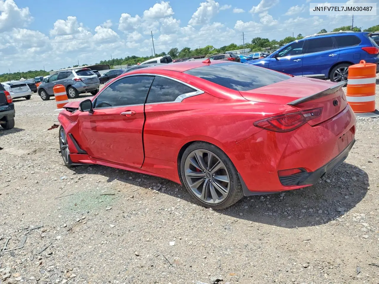 2018 Infiniti Q60 Red Sport 400 VIN: JN1FV7EL7JM630487 Lot: 60493816