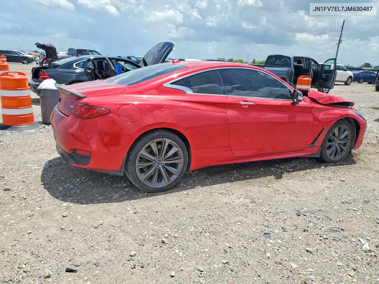2018 Infiniti Q60 Red Sport 400 VIN: JN1FV7EL7JM630487 Lot: 60493816