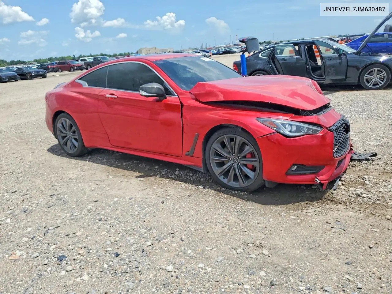 2018 Infiniti Q60 Red Sport 400 VIN: JN1FV7EL7JM630487 Lot: 60493816