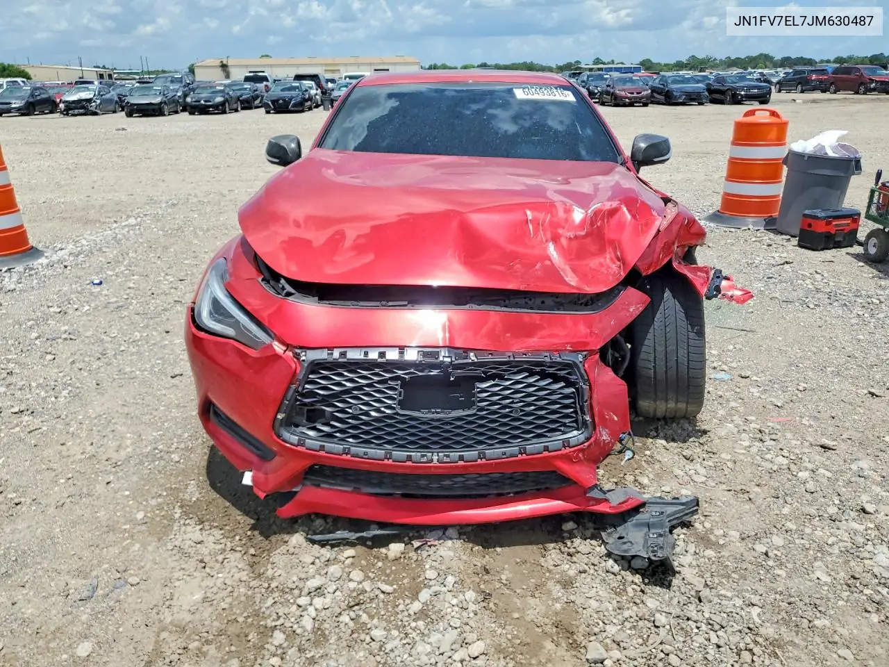 2018 Infiniti Q60 Red Sport 400 VIN: JN1FV7EL7JM630487 Lot: 60493816