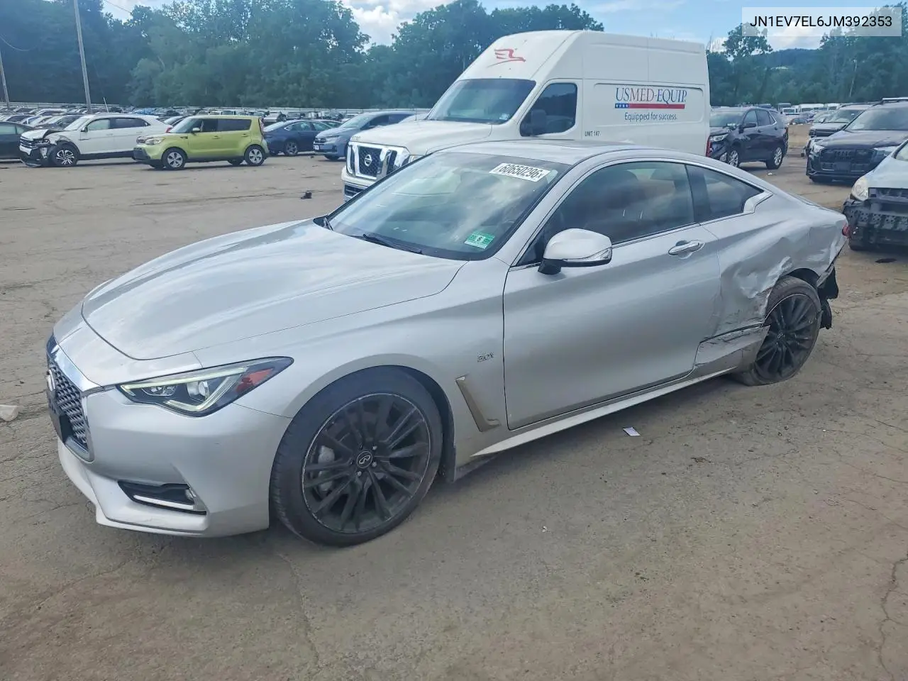 2018 Infiniti Q60 3.0T Sport VIN: JN1EV7EL6JM392353 Lot: 60650296