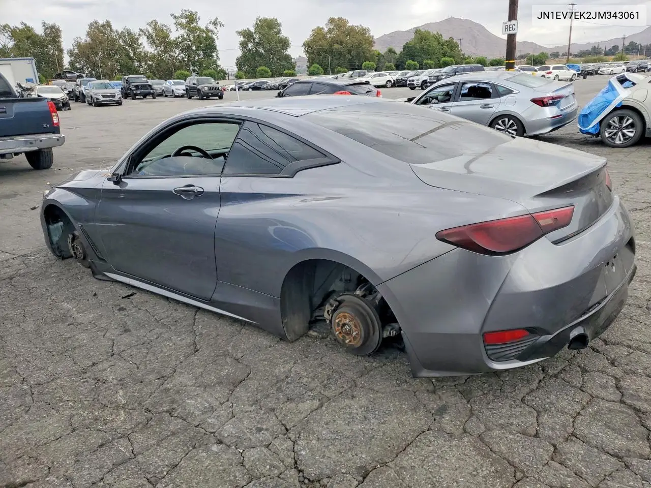 2018 Infiniti Q60 3.0T Luxe VIN: JN1EV7EK2JM343061 Lot: 61793686
