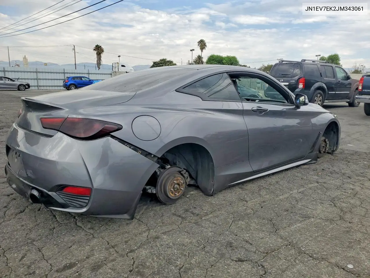 2018 Infiniti Q60 3.0T Luxe VIN: JN1EV7EK2JM343061 Lot: 61793686