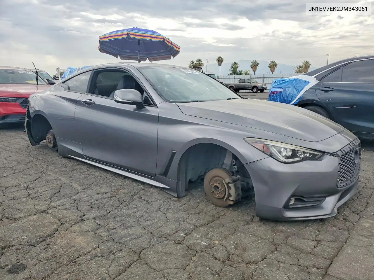2018 Infiniti Q60 3.0T Luxe VIN: JN1EV7EK2JM343061 Lot: 61793686