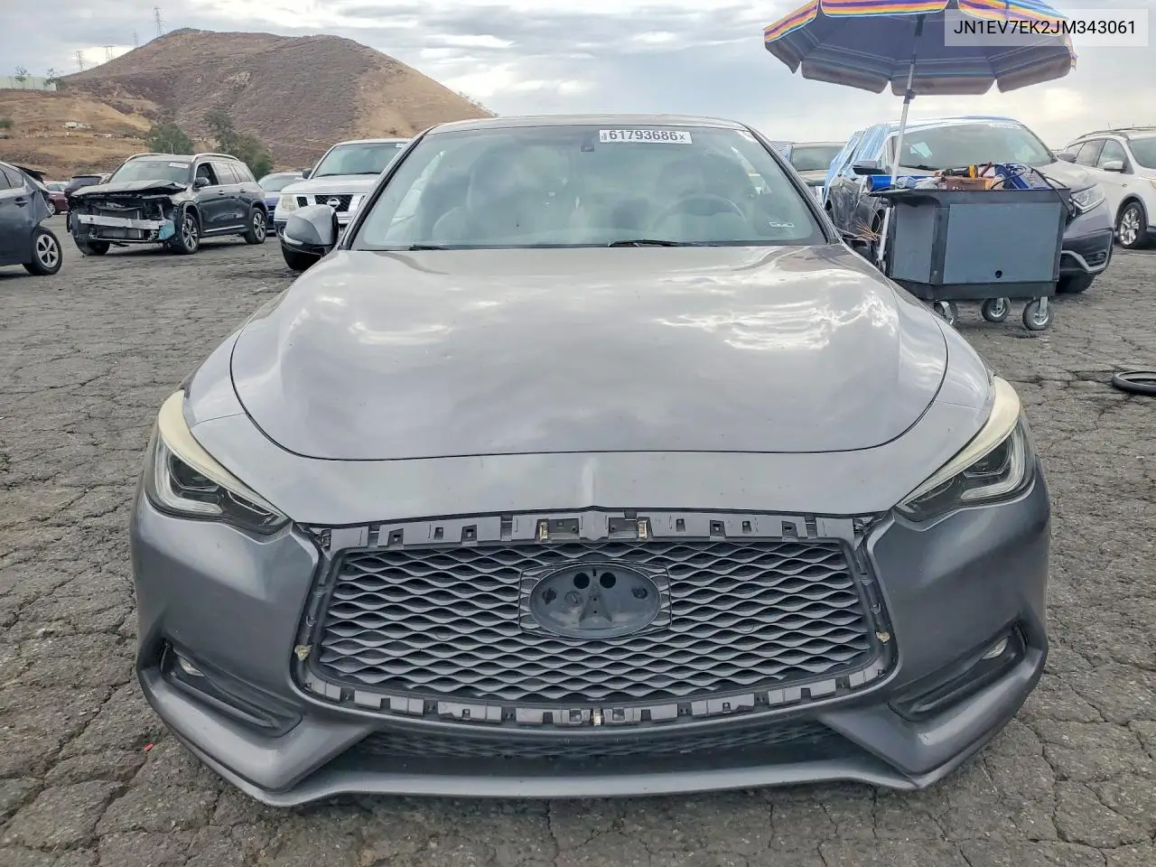 2018 Infiniti Q60 3.0T Luxe VIN: JN1EV7EK2JM343061 Lot: 61793686