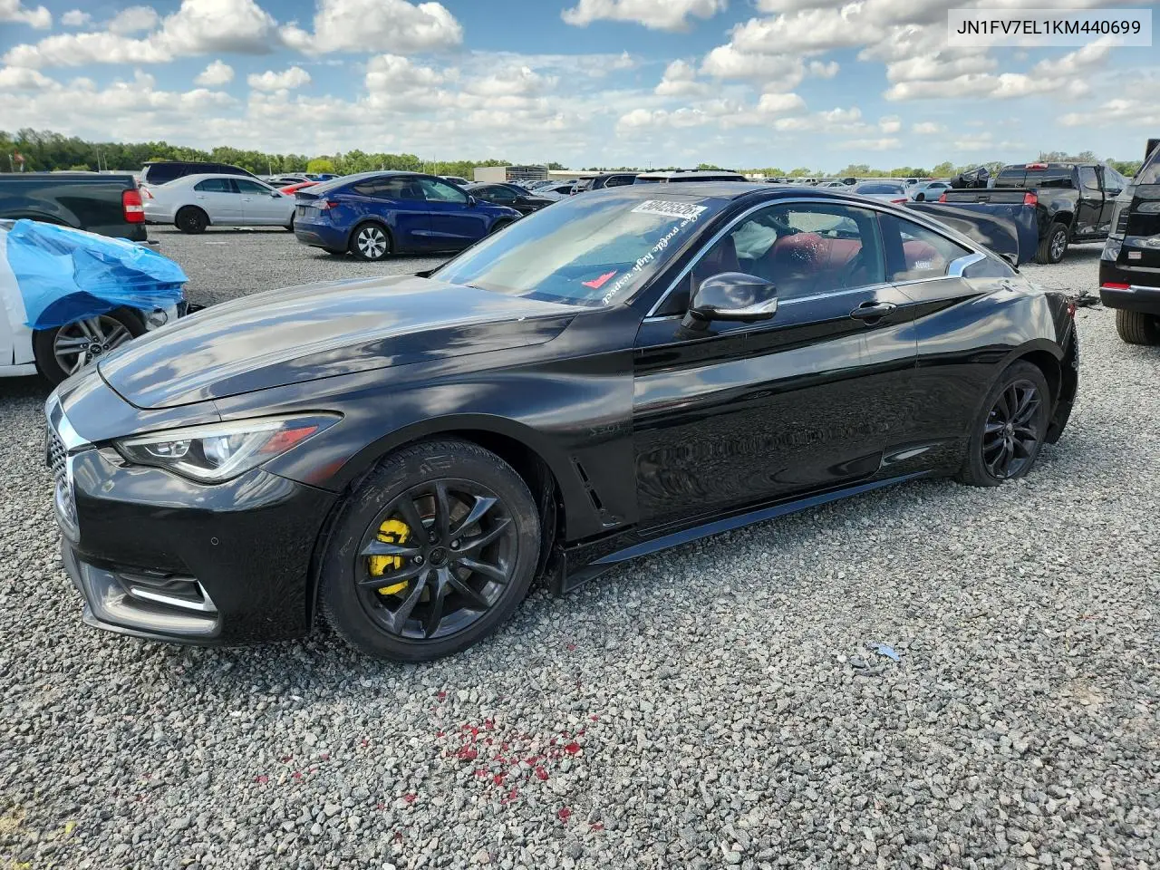 2019 Infiniti Q60 Red Sport 400 VIN: JN1FV7EL1KM440699 Lot: 50425526