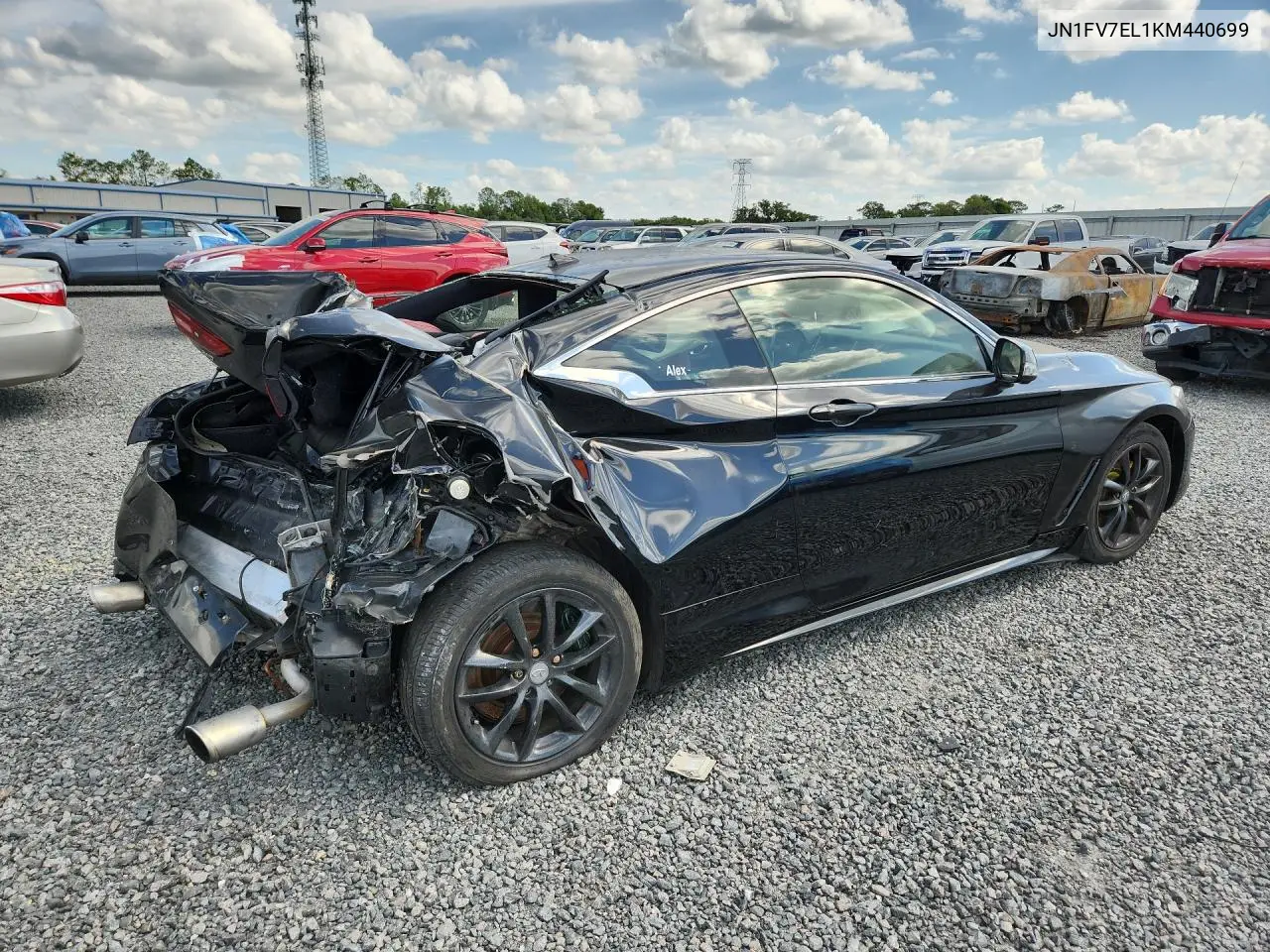 2019 Infiniti Q60 Red Sport 400 VIN: JN1FV7EL1KM440699 Lot: 50425526