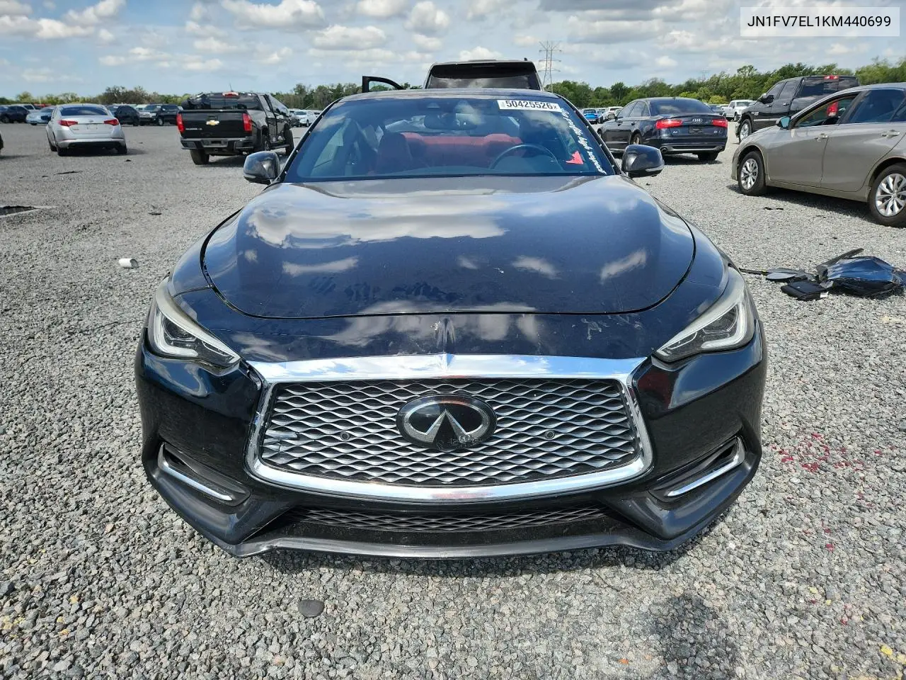 2019 Infiniti Q60 Red Sport 400 VIN: JN1FV7EL1KM440699 Lot: 50425526