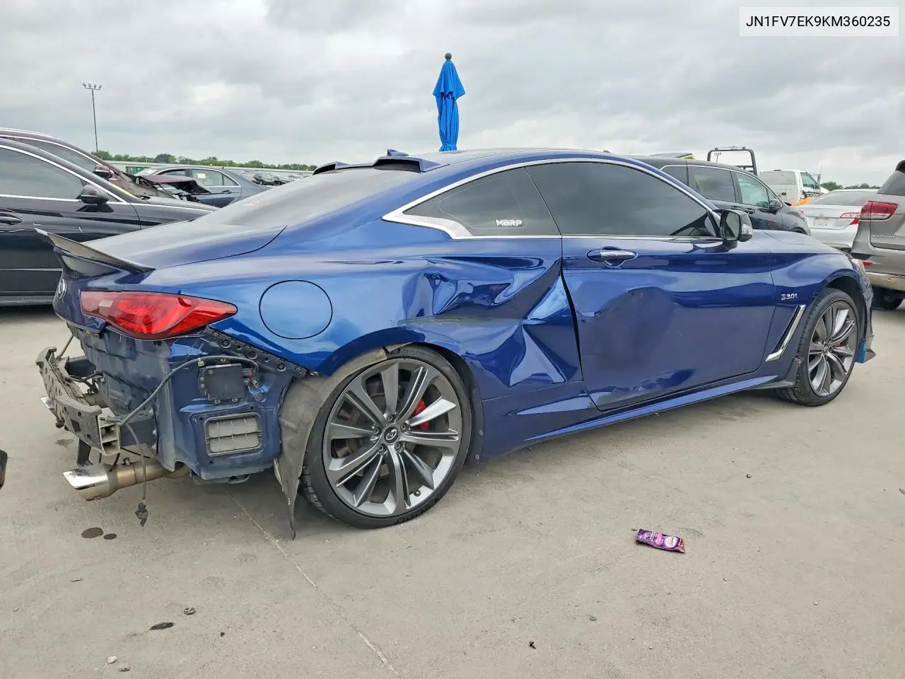 2019 Infiniti Q60 Red Sport 400 VIN: JN1FV7EK9KM360235 Lot: 54310606