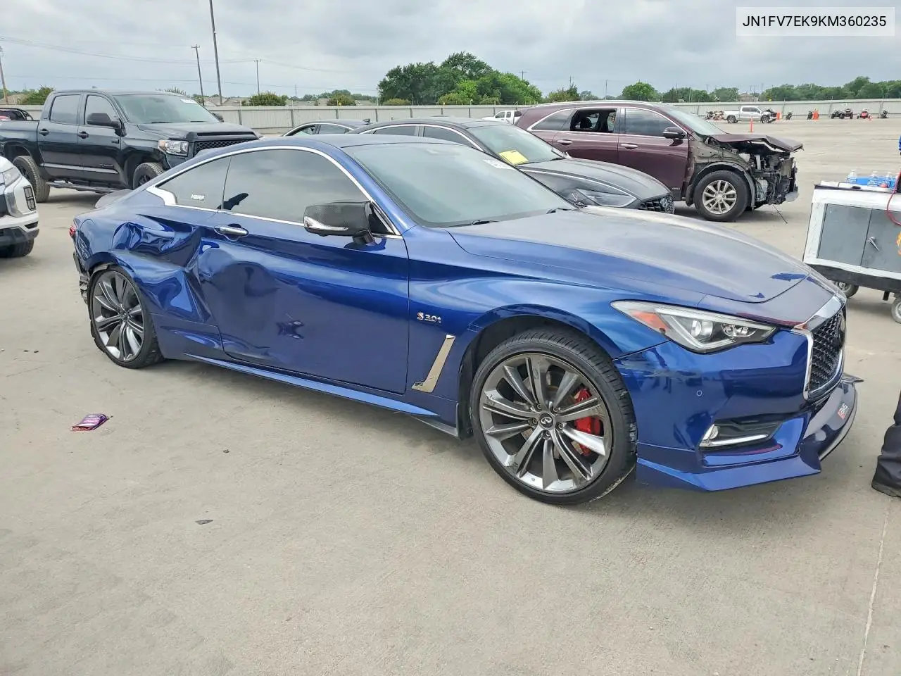 2019 Infiniti Q60 Red Sport 400 VIN: JN1FV7EK9KM360235 Lot: 54310606