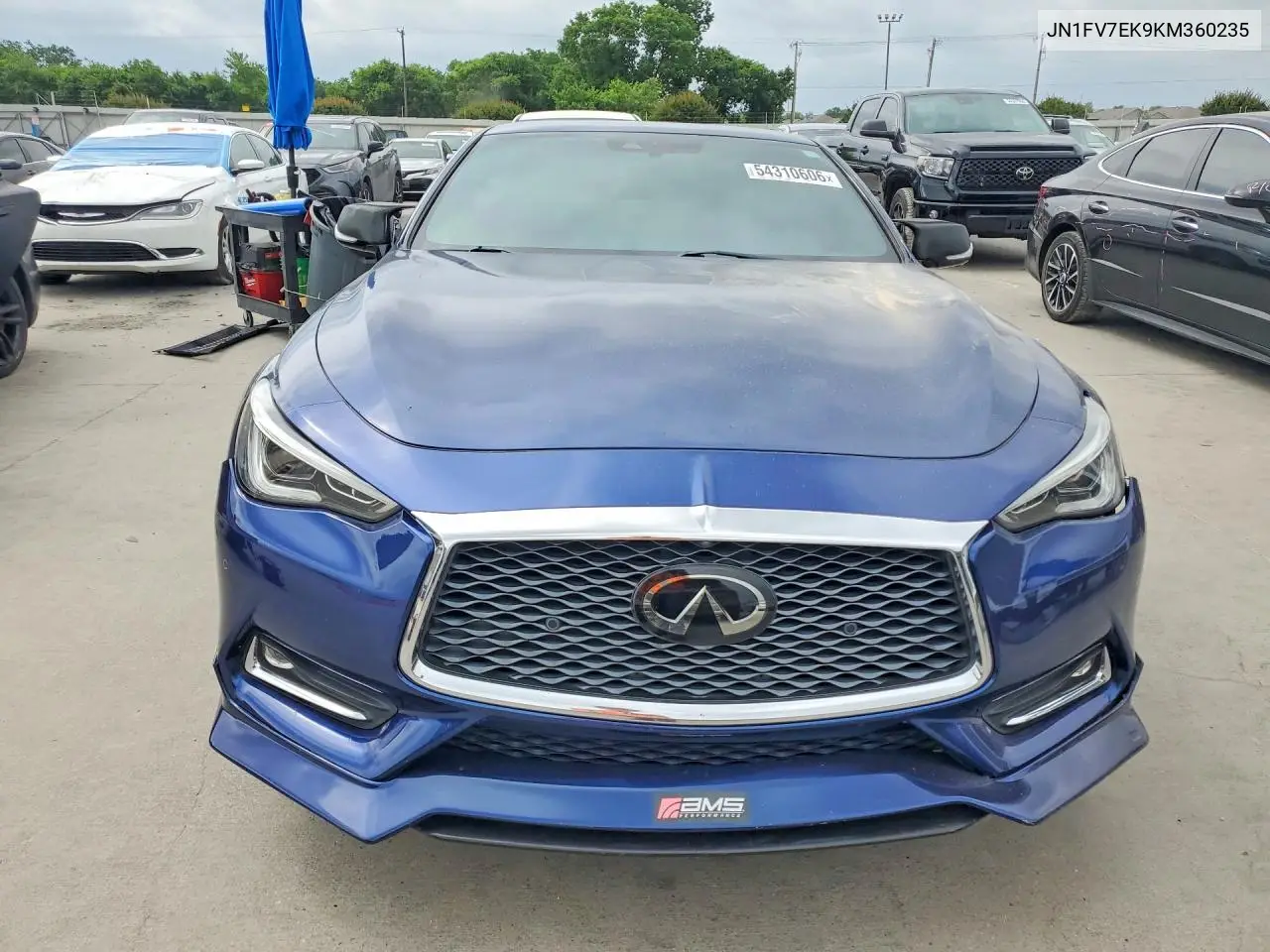 2019 Infiniti Q60 Red Sport 400 VIN: JN1FV7EK9KM360235 Lot: 54310606