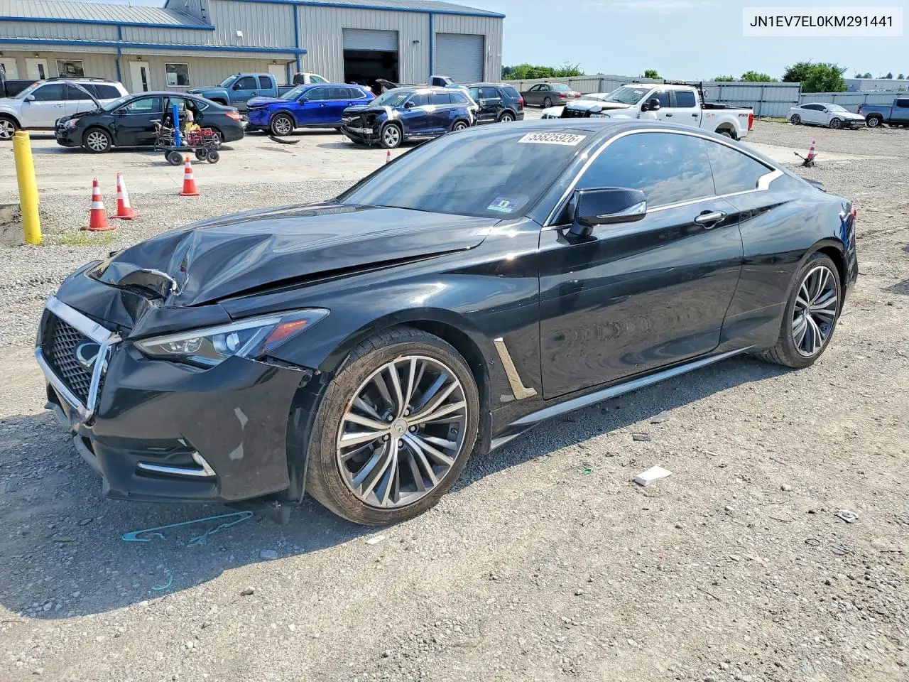 2019 Infiniti Q60 3.0T Luxe VIN: JN1EV7EL0KM291441 Lot: 55825926