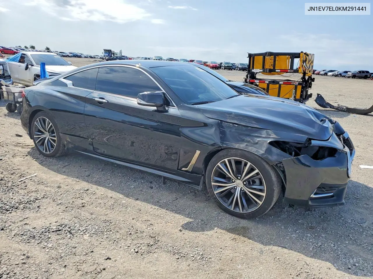 2019 Infiniti Q60 3.0T Luxe VIN: JN1EV7EL0KM291441 Lot: 55825926