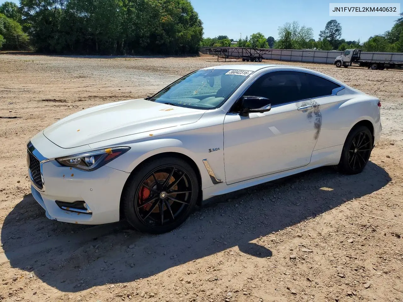 2019 Infiniti Q60 Red Sport 400 VIN: JN1FV7EL2KM440632 Lot: 56042316