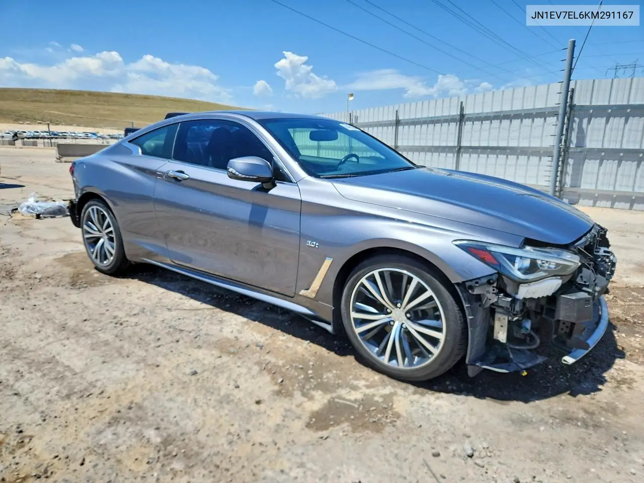 2019 Infiniti Q60 3.0T Luxe VIN: JN1EV7EL6KM291167 Lot: 56467426