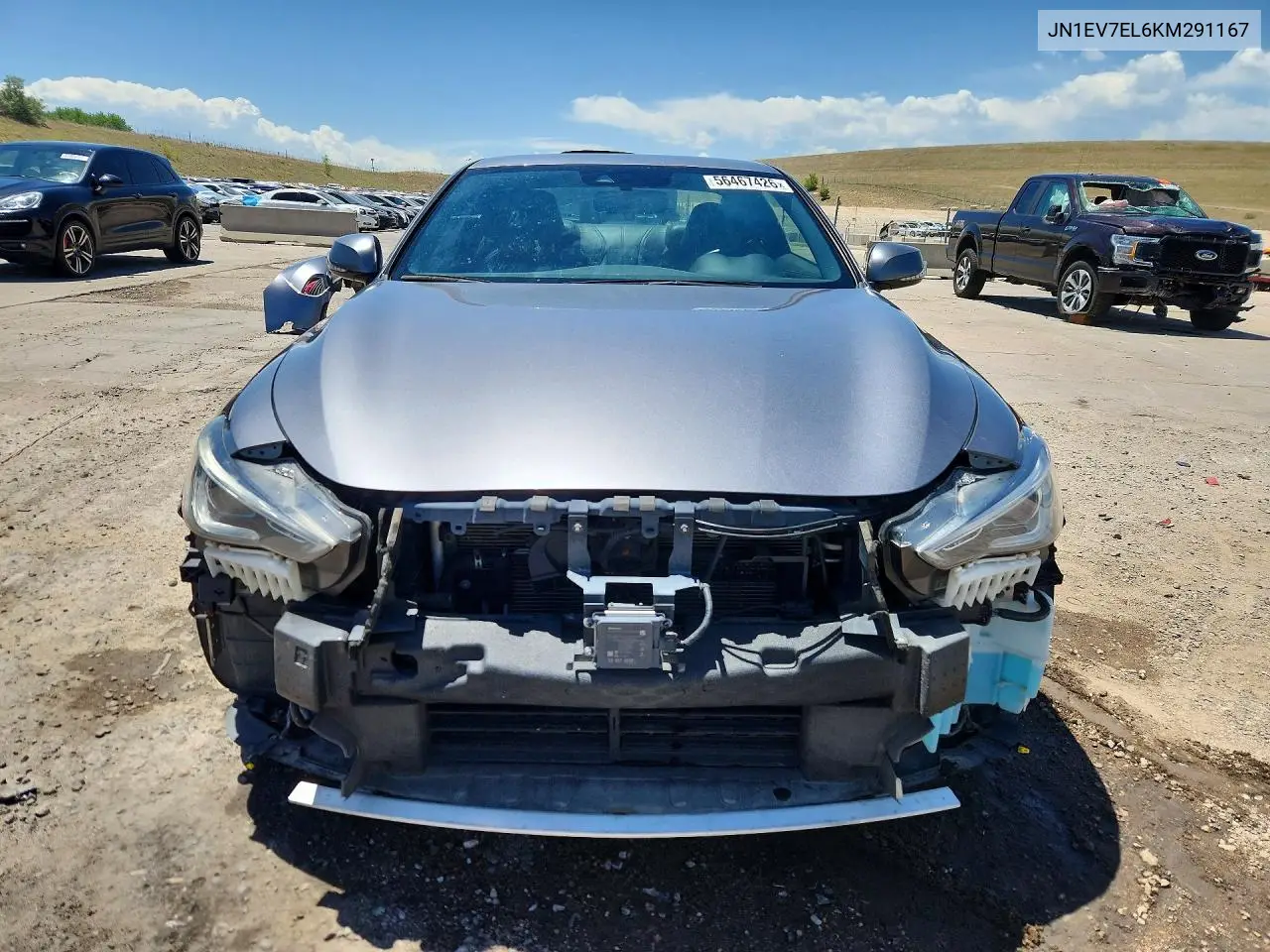 2019 Infiniti Q60 3.0T Luxe VIN: JN1EV7EL6KM291167 Lot: 56467426