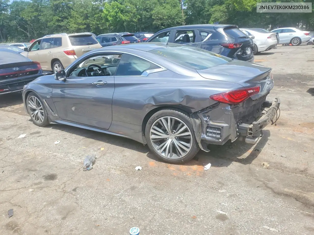 2019 Infiniti Q60 3.0T Luxe VIN: JN1EV7EK0KM230386 Lot: 61216606