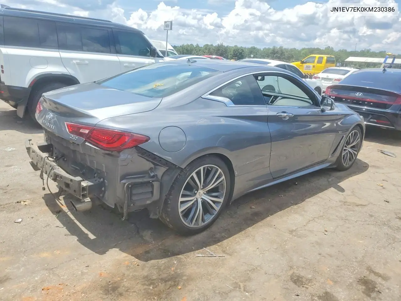 2019 Infiniti Q60 3.0T Luxe VIN: JN1EV7EK0KM230386 Lot: 61216606