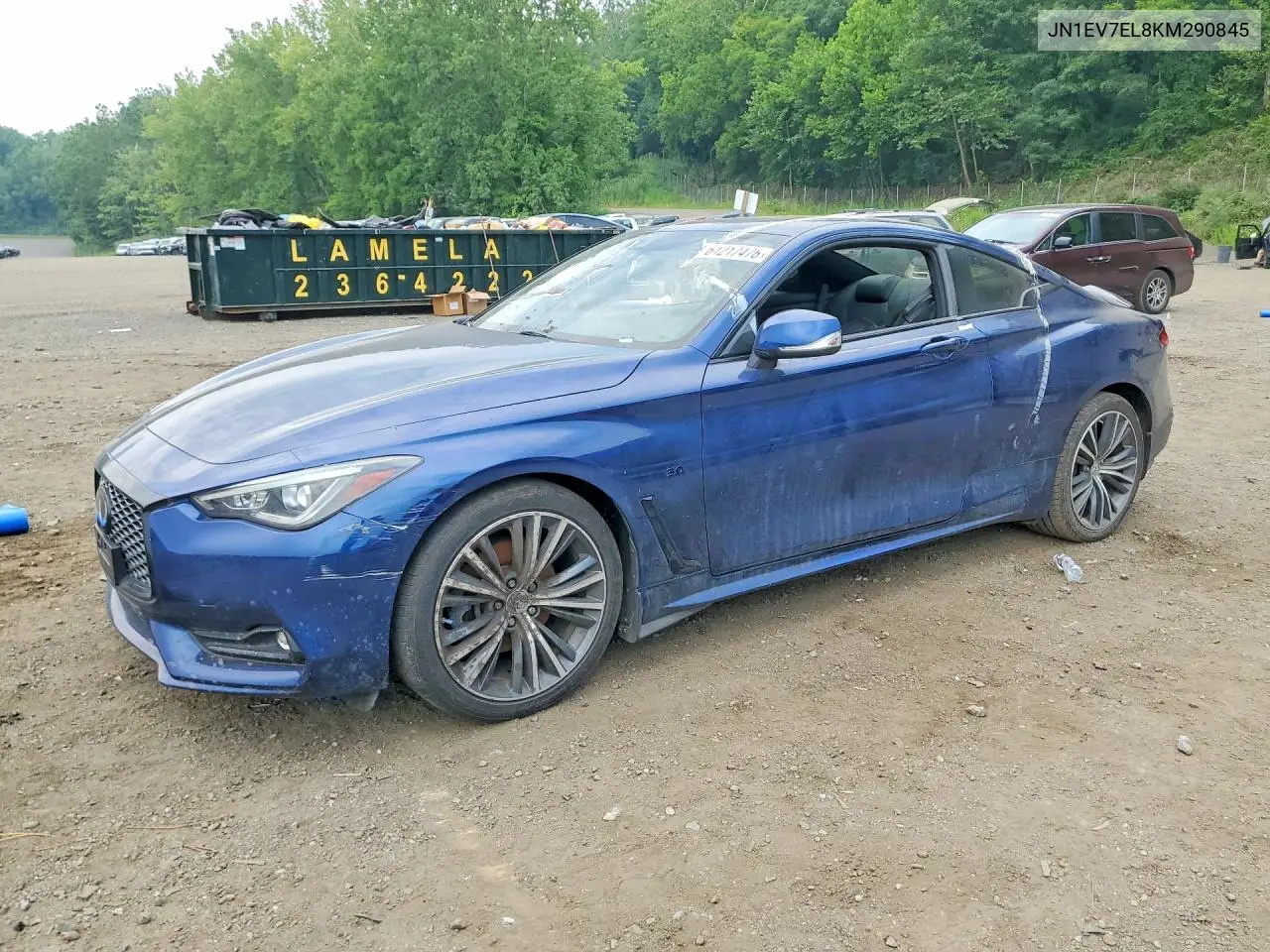 2019 Infiniti Q60 3.0T Luxe VIN: JN1EV7EL8KM290845 Lot: 61217476